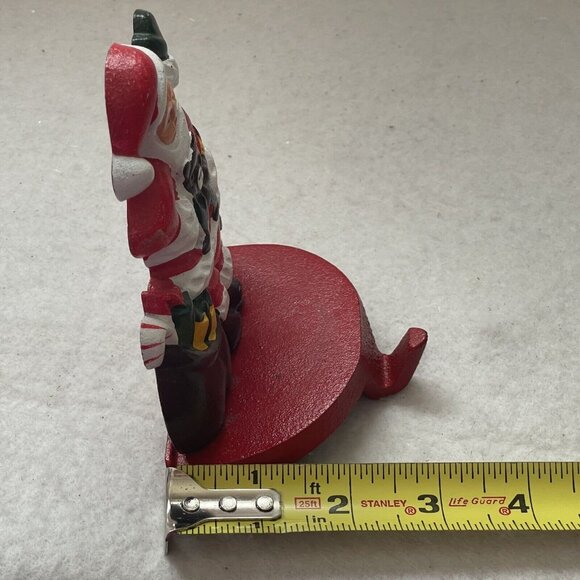 Lillian Vernon Cast Iron Christmas Santa Claus Stocking Holder Hanger Vtg 1990 - Picture 6 of 14
